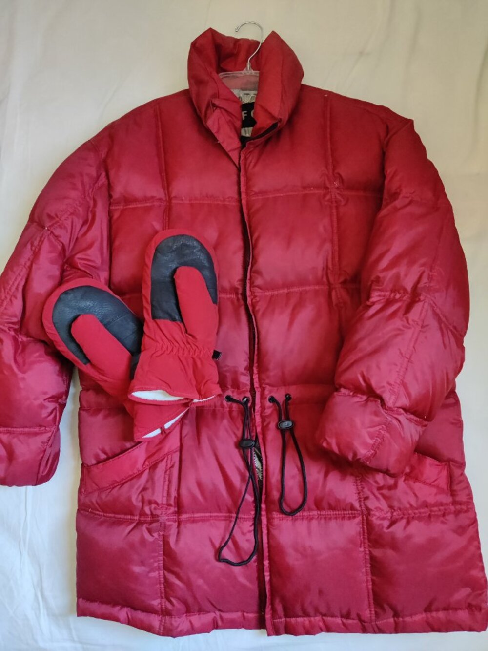 FOG By London Fog SZ-S Women's Quilted Nylon Ski Jacket RED *FREE Mittens*